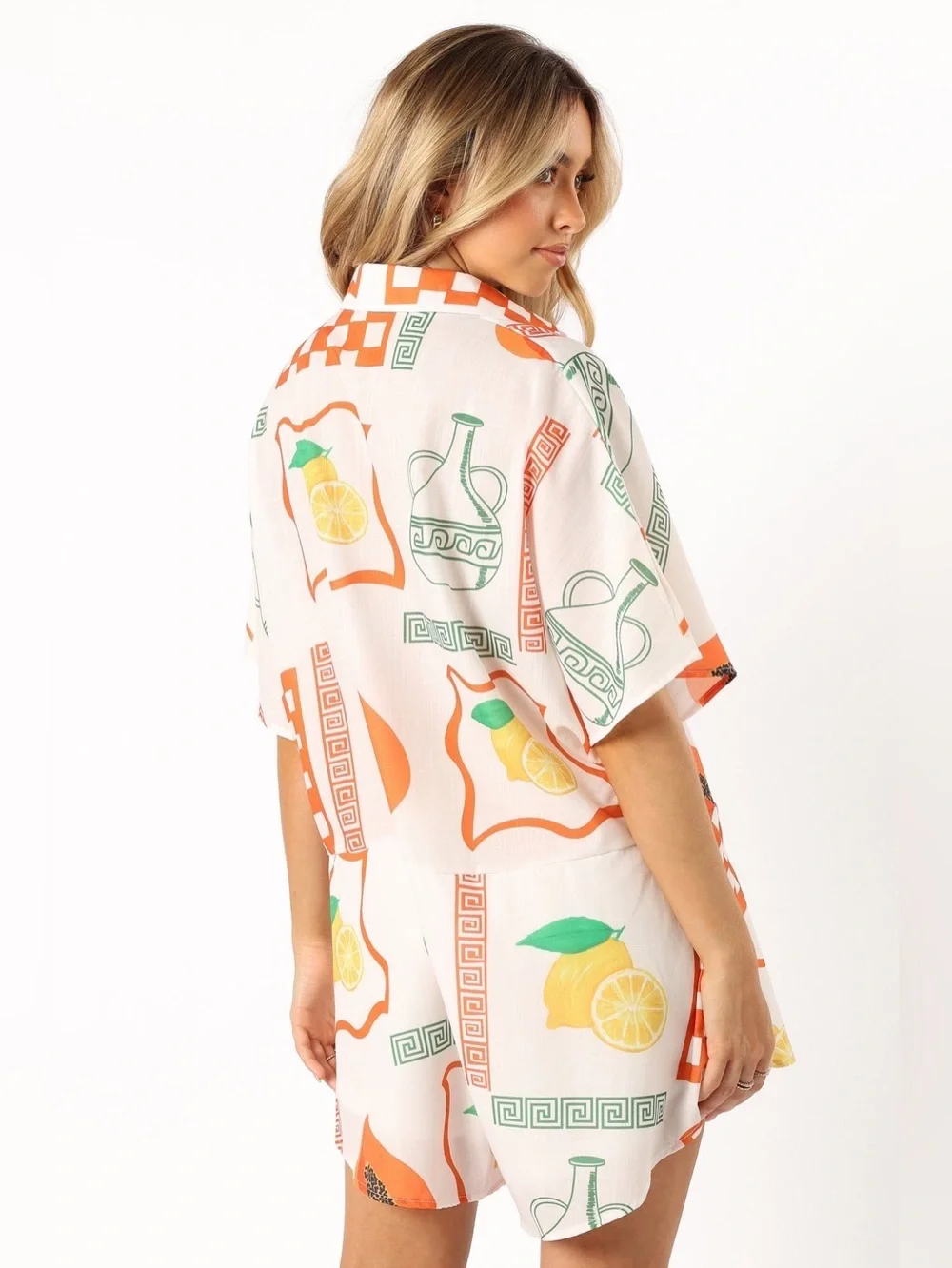 Petal + Pup NWOT Mediterranean Print Romper Women’s Large